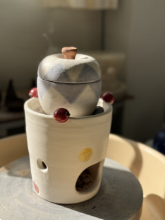 リンゴポット🍎で炊く炭火ご飯🍚