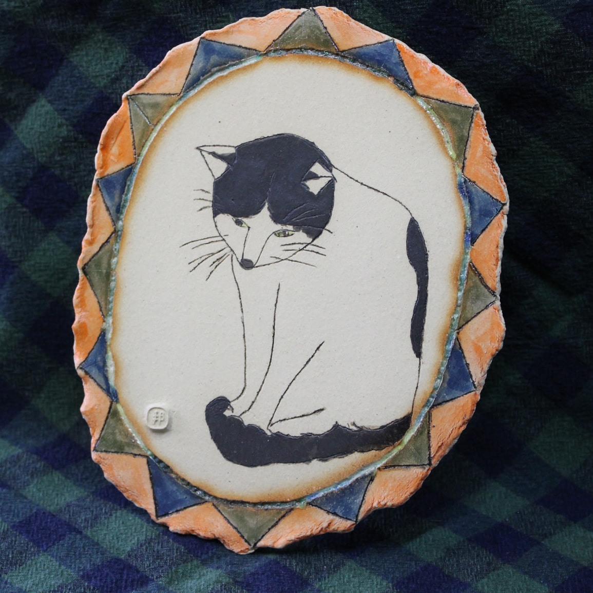 猫の陶板